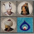 Osmanlı Sultanları Bardak Altlıkları